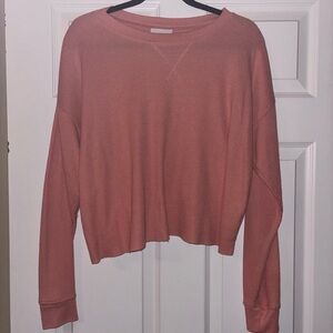 Colsie PJ Set: Waffle-Knit Long Sleeve and Shorts